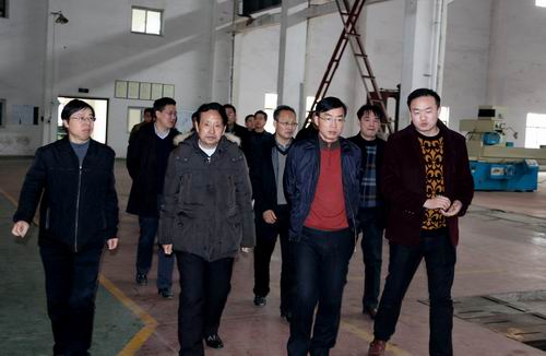 临湘市委书记黄俊钧一行到b体育(集团)官方网站立体停车设备考察调研